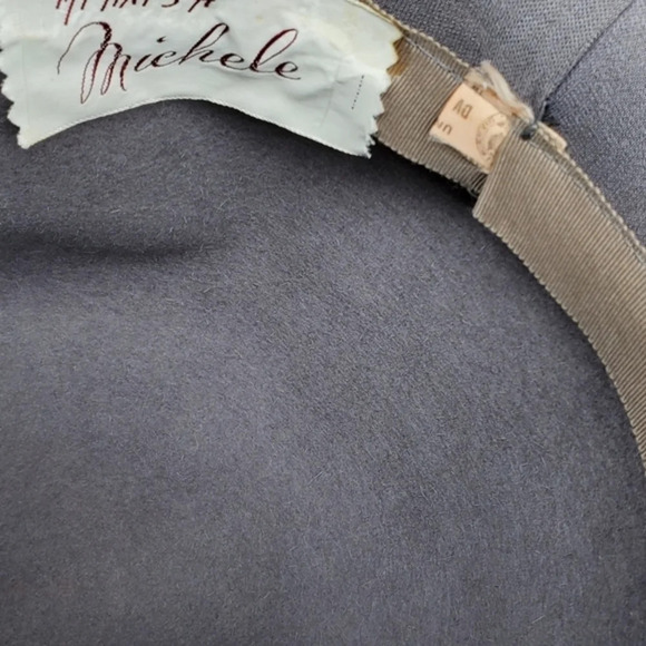 Vintage gray felted‎ hat - Picture 7 of 12